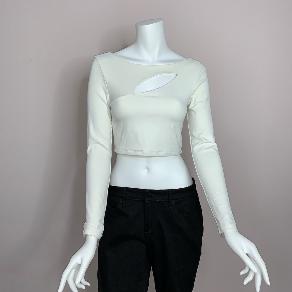 Bebe Long Sleeve Crop Top